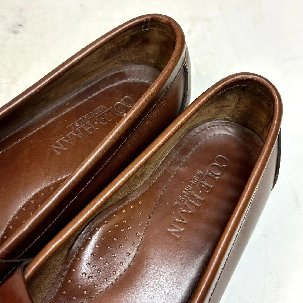 VERY GOOD Rancourt & Co. x Cole Haan Tassel Loafer Kiltie Brown Made in USA 11 D